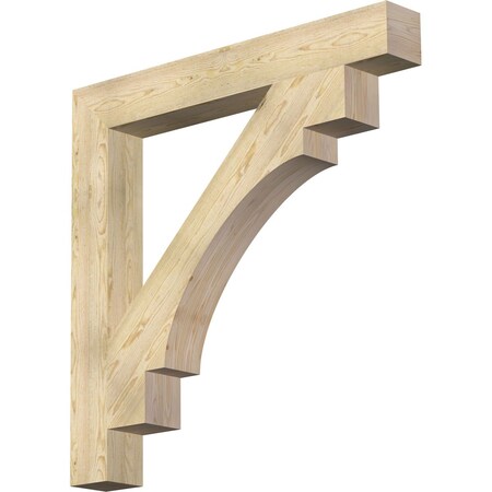 Ekena Millwork Merced Block Rough Sawn Bracket, Douglas Fir, 6"W x 48"D x 48"H BKT06X48X48MRC05RDF